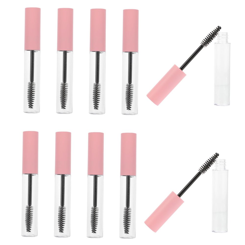 POPETPOP 10 Pack 10ml Mascara Tube Empty Reusable Eyelash Cream Container Leakproof for Travel Personal Use