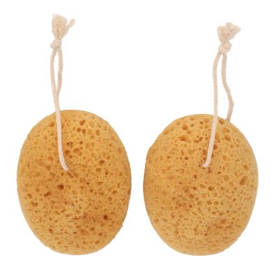 2pcs Body Exfoliating Shower Sponges - Gentle and Smooth Skin Texture, Exfoliates Rough Skin, Soft and Luxurious Bath Sponge for Shower