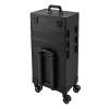 CNCEST Rolling Makeup Train Case Trolley with Adjustable LED Light,Studio Mirror Touch Screen 3000K-6000K Cosmetic Storage Lockable Makeup Artist Nail Organizer (5layer) view 3