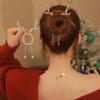 2PCS Rhinestone Tassel Ponytail Hair Claw, Hair Bun Clip Tassel Ponytail Hair Clips, Horsetail Buckle Ball Head Hair Accessories (2cps-C,One Size) view 2