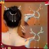 2PCS Rhinestone Tassel Ponytail Hair Claw, Hair Bun Clip Tassel Ponytail Hair Clips, Horsetail Buckle Ball Head Hair Accessories (2cps-C,One Size) view 4