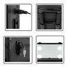 CNCEST Rolling Makeup Train Case Trolley with Adjustable LED Light,Studio Mirror Touch Screen 3000K-6000K Cosmetic Storage Lockable Makeup Artist Nail Organizer (3layer) view 4