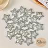 20 Pcs Silver Star Snap Clips Mini 1.2 in Cool Hair Clips Party Festivals Hair Accessories MGPFERD view 3