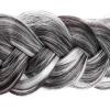 DIGUAN Wide Messy Braided Headband With Teeth Synthetic Hair Plaited Headband High Elasticity Braids Chunky Fishtail Braided Hair Band Hairpiece for Girls Women Beauty Accessory (Dark Gray) view 3