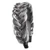 DIGUAN Wide Messy Braided Headband With Teeth Synthetic Hair Plaited Headband High Elasticity Braids Chunky Fishtail Braided Hair Band Hairpiece for Girls Women Beauty Accessory (Dark Gray) view 4