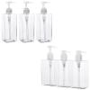 Suream Refillable Shampoo and Conditioner Bottles, 9.5oz/280ml and 22oz/650ml Square Empty Bathroom Bottle for Body Wash, Essential Oil, Soap Liquid, Lotion view 1