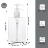 Suream Refillable Shampoo and Conditioner Bottles, 9.5oz/280ml and 22oz/650ml Square Empty Bathroom Bottle for Body Wash, Essential Oil, Soap Liquid, Lotion view 3