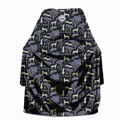 Barber Cape for Men With Adjustable Snap Closure - Hair Cutting and Salon Cape for Hairstylists (Gray Leopard)