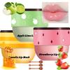 3 Pcs Bee Lip Balm Honey Pot, Honey Strawberry Apple Lip Mask Overnight, Moisturizing Lip Sleeping Mask, Hydrate Repair Prevent Dry Cracked Lip Exfoliator Lip Care (Honey+Strawberry+Apple Lime) view 1