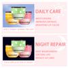 3 Pcs Bee Lip Balm Honey Pot, Honey Strawberry Apple Lip Mask Overnight, Moisturizing Lip Sleeping Mask, Hydrate Repair Prevent Dry Cracked Lip Exfoliator Lip Care (Honey+Strawberry+Apple Lime) view 2