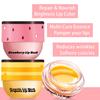 3 Pcs Bee Lip Balm Honey Pot, Honey Strawberry Apple Lip Mask Overnight, Moisturizing Lip Sleeping Mask, Hydrate Repair Prevent Dry Cracked Lip Exfoliator Lip Care (Honey+Strawberry+Apple Lime) view 3