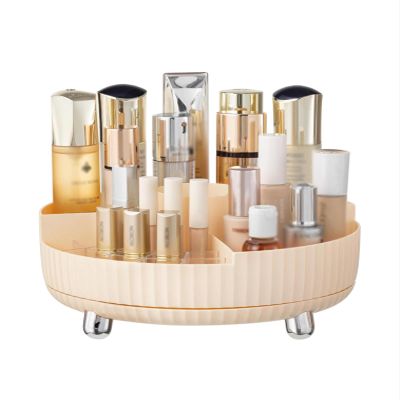 360 Rotating Makeup Organizer,Vanity Cosmetic Storage Organizer,Large Capacity Perfume Organizer Lotions Display Cases for Bathroom Counter,B