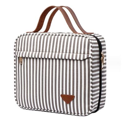Auwinor Travel Hanging Toiletry Organizer Cosmetics Makeup Bag for Women Large Toiletries Kit Set Organizer for Accessories Gray