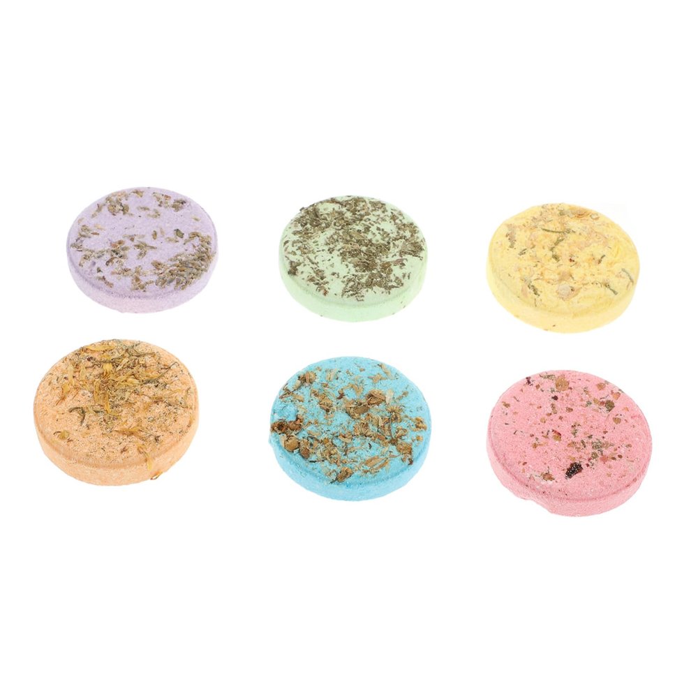 balacoo 6pcs Aroma Bath Tablets Aroma Steam Flakes Bath Sheets Shower Bombs Bathroom Accessories