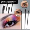 10 Pcs Angled Eyebrow Eyeliner Brush Set Eyebrow Tint Brush Flat Eyebrow Brush Applicator, Fine Angled Ultra Thin Angled Eyeliner Eyeshadow Eyebrow Makeup Brush Applicator view 3
