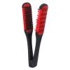 Beard Straightener Comb, Professional Double Sided Beard Straightening Brush, V Shaped Beard Brush Stylish Hair Splint Tool for Flat and Silky Beard (red) view 1