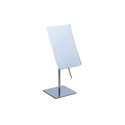 CBLdF Desktop Single Sided Vanity Mirror Square 360 Swivel Makeup Mirror Bathroom Beauty Mirror Chrome,5X