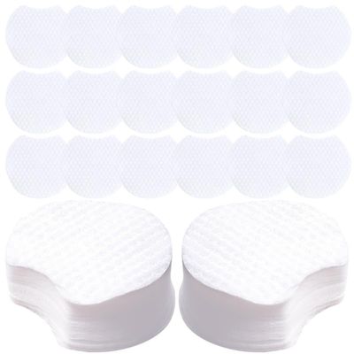 CALLARON 1200Pcs Thick Semi-Circular Makeup Remover Pads Pearl Texture Disposable Cotton Rounds for Facial Cleansing and Makeup Removal Daily Travel Use