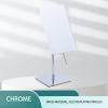 CBLdF 20Cm Desktop Single Sided Vanity Mirror Dormitories Square 360 Swivel Makeup Mirror Bathroom Beauty Mirror Chrome,5X view 2