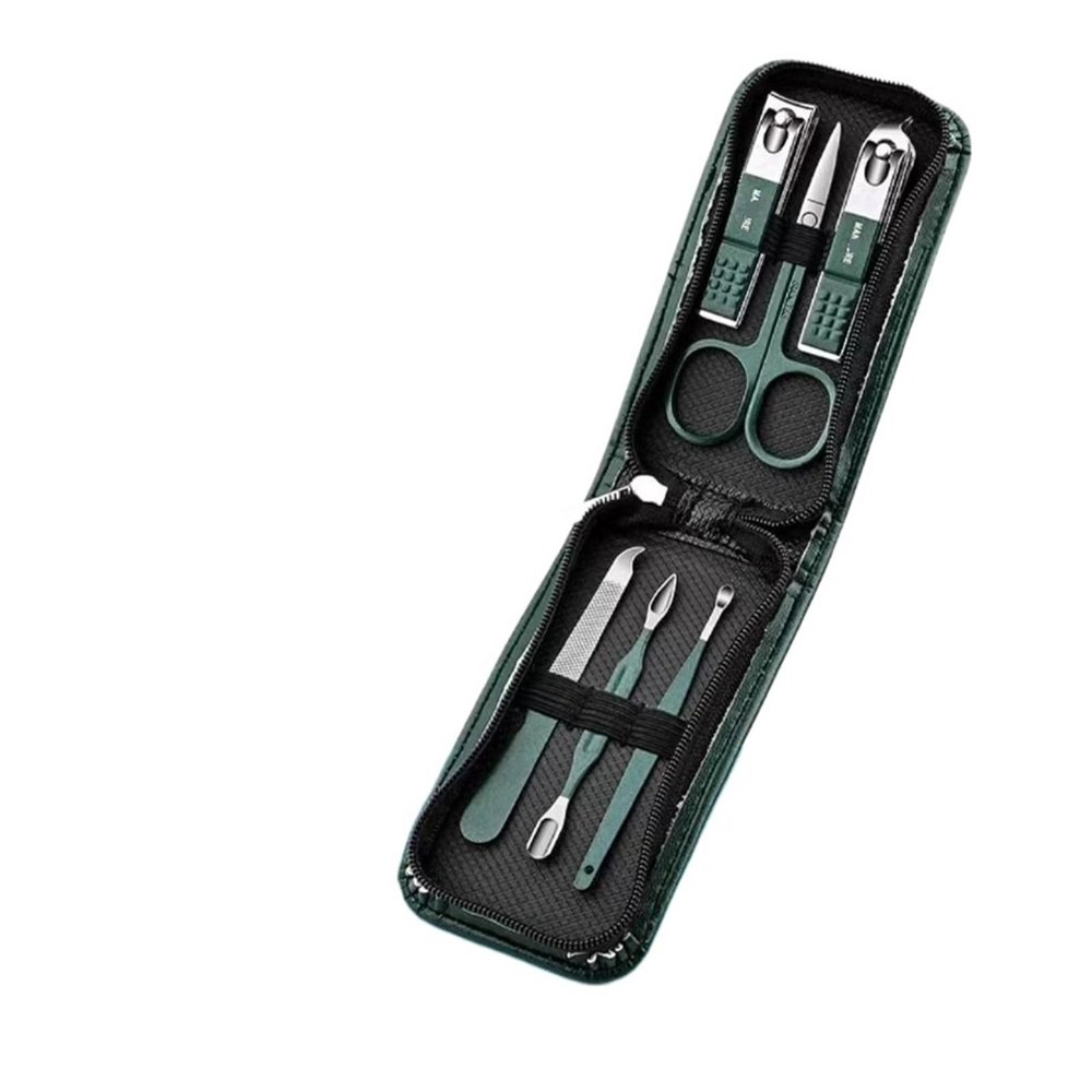 Nail Clippers Nail Scissors Set Household End Mens and Womens Special Nail Clippers Manicure Beauty Tools 6 Piece Portable Household Durable (Color : Green 4piece Set)