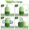 Ice Roller for Face and EyeIce Cube Roller Massager for Skin Women Care Tools, Naturally Conditioning De-Puff Eye Bags, Reduce Migraine Pain Reusable Massage Silicone Ice Mold Green view 4