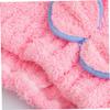 balacoo 4pcs Coral Fleece Hair Drying Caps Fast Drying Turban Bowknot Design Elastic and Absorbent Shower Wraps for Women and Girls Yellow view 3