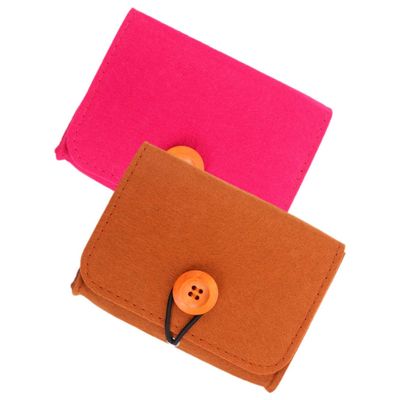 Ipetboom 2pcs Storage Pouches Portable for Small Bottles Stylish Felt Organizer for Essential Oils and Cosmetics for Travel and Daily Use