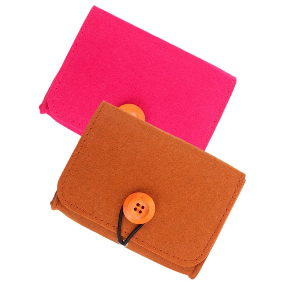 Ipetboom 2pcs Storage Pouches Portable for Small Bottles Stylish Felt Organizer for Essential Oils and Cosmetics for Travel and Daily Use