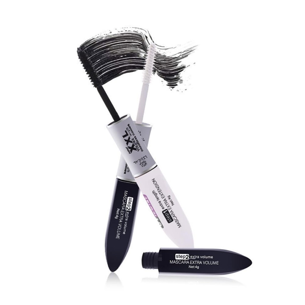 FRCOLOR Fiber Mascara for Long Curling Lashes and Makeup Natural Ingredients Suitable for Sensitive Skin Volume and Without Extensions