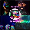 Depvision Glow in the Dark UV Face and Body Paint 6*10ml Neon Blacklight 0.34oz Reactive Fluorescent for Christmas Halloween Party Non-toxic view 3