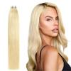 #613 Bleach Blonde Tape in Hair Extensions Human Hair,26 inches 40pcs 100g Seamless Tape in Hair Human Hair Extensions PU Skin Weft Straight Tape in Hair Extensions view 1