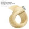 #613 Bleach Blonde Tape in Hair Extensions Human Hair,26 inches 40pcs 100g Seamless Tape in Hair Human Hair Extensions PU Skin Weft Straight Tape in Hair Extensions view 2