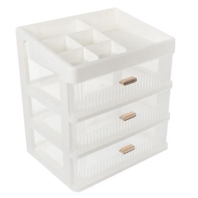 BESTOYARD Desktop Makeup Organizer with Drawers, Home Skin Care Organizer Storage Box, Stylish Cosmetics Storage Lipstick Holder for Jewelry Cosmetics Lotion Snacks