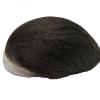 Men's Toupee Toupee for Men, European Human Hair Pieces Soft Swiss Lace Front with PU Around Base Black Hair Replacement System 8x10" Mens Hair Prosthesis Men's Wig (Color : 1B Off Black, Size : 6 i view 2