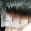 Men's Toupee Toupee for Men, European Human Hair Pieces Soft Swiss Lace Front with PU Around Base Black Hair Replacement System 8x10" Mens Hair Prosthesis Men's Wig (Color : 1B Off Black, Size : 6 i view 4