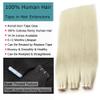 Straight Blonde Tape in Hair Extensions, 28 Inch Tape in Hair Extensions Human Hair 40pcs 100g Platinum Blonde Tape Hair Extensions Straight Remy Hair Tape in Extensions view 2
