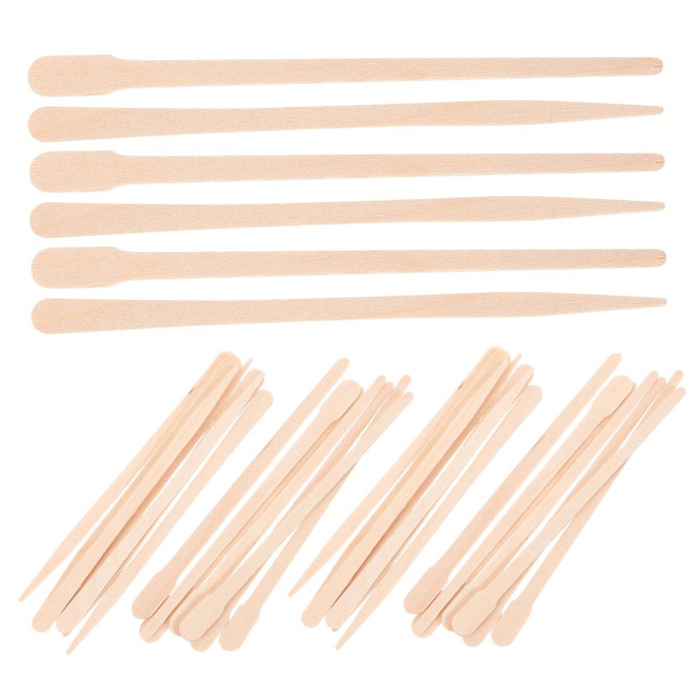FRCOLOR 200pcs Wooden Wax Sticks for Hair Removal Smooth Surface Applicators for Facial Waxing Compact and Easy to Use for Diy Waxing and Craft Projects