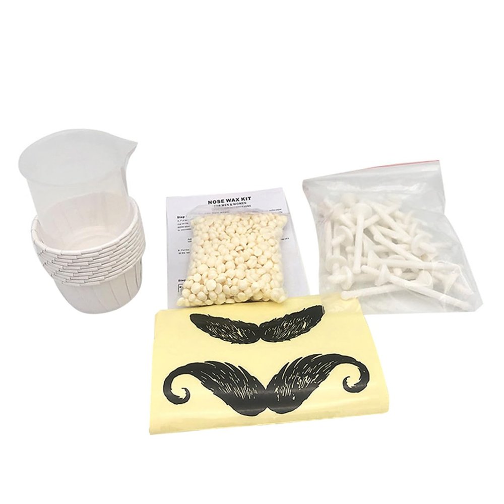 FRCOLOR Nose Hair Removal Wax Set Natural Wax Beans for Painless Extraction Quick and Efficient Nose Hair Removal Kit for Men and Women to Use
