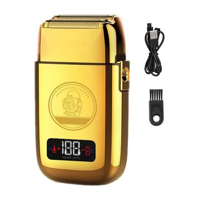 EKHOU Men's Shaver, Metal Housing Rechargeable Electric Shaver for Men Hair Beard Electric Razor Bald Head Shaving Machine Professional (Color : with box-01)