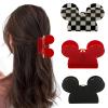 BENOSPACE Hair Clip, 3Pcs Mouse Head Acrylic Hair Claw Clips for Thin Medium Curly Hair, Non-slip Hair Catch Barrette, Strong Hold Jaw Clamp Women Fashion Hair Styling Accessories view 1