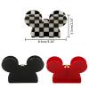BENOSPACE Hair Clip, 3Pcs Mouse Head Acrylic Hair Claw Clips for Thin Medium Curly Hair, Non-slip Hair Catch Barrette, Strong Hold Jaw Clamp Women Fashion Hair Styling Accessories view 2