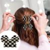 BENOSPACE Hair Clip, 3Pcs Mouse Head Acrylic Hair Claw Clips for Thin Medium Curly Hair, Non-slip Hair Catch Barrette, Strong Hold Jaw Clamp Women Fashion Hair Styling Accessories view 3