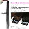 20 Inch Tape in Hair Extensions Seamless Remy Pu Glue on Hair 100G 40 Pcs Color #2 Darkest Brow Straight Tape in Human Hair Brazilian Remy Pu Hair Extensions view 3