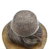 Healthlif French Lace Toupee For Men Hair Replacement System For Men European Human Hair Pieces For Mens Toupee Human Hair Patch Prosthesis For Men8x10light to medium density#350 3# DARK BROWN+50%GREY view 4