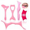 All In One Eyeliner Tool Kit,5Pcs Silicone Eyeliner Stencils Winged Tip Eyeliner Aid Reusable Eyeliner Guide Tool Eyeshadow Applicators Multifunction Eye Makeup Tool Kit view 1