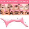 All In One Eyeliner Tool Kit,5Pcs Silicone Eyeliner Stencils Winged Tip Eyeliner Aid Reusable Eyeliner Guide Tool Eyeshadow Applicators Multifunction Eye Makeup Tool Kit view 4