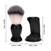 FOMIYES 1set Beard Shaving Brush Set Display Stand for Gentle Grooming Hair Salon Shave Brush for Men Black Large Bowl Shaving Accessory view 4