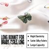 2Pcs Bonnets for Black Women Braid Bonnet, Large Long Satin Bonnet for Braids, Silk Bonnet with Stretchy Tie Band Sleep Cap Hair (2Pcs-Black-Silver Pattern) view 4