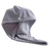 DOITOOL Simple Quick Drying Hair Towel Thick Coral Drying Cap for Fast Hair Absorption Lightweight and Portable for Travel and Home Use Grey view 1