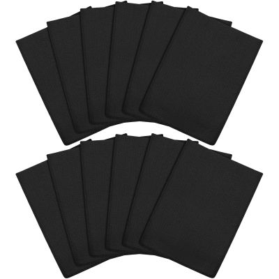 Tatuo 12 Pieces Korean Exfoliating Mitt Glove Italy Towel Body Skin Scrubber Exfoliating Scrubber for Remove Dead Skin Washcloth Korean(Large,Black)